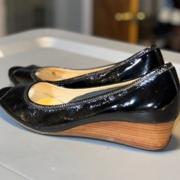 Cole Haan Nike Air patent finish wedges Size 9 - Picture 1 of 5